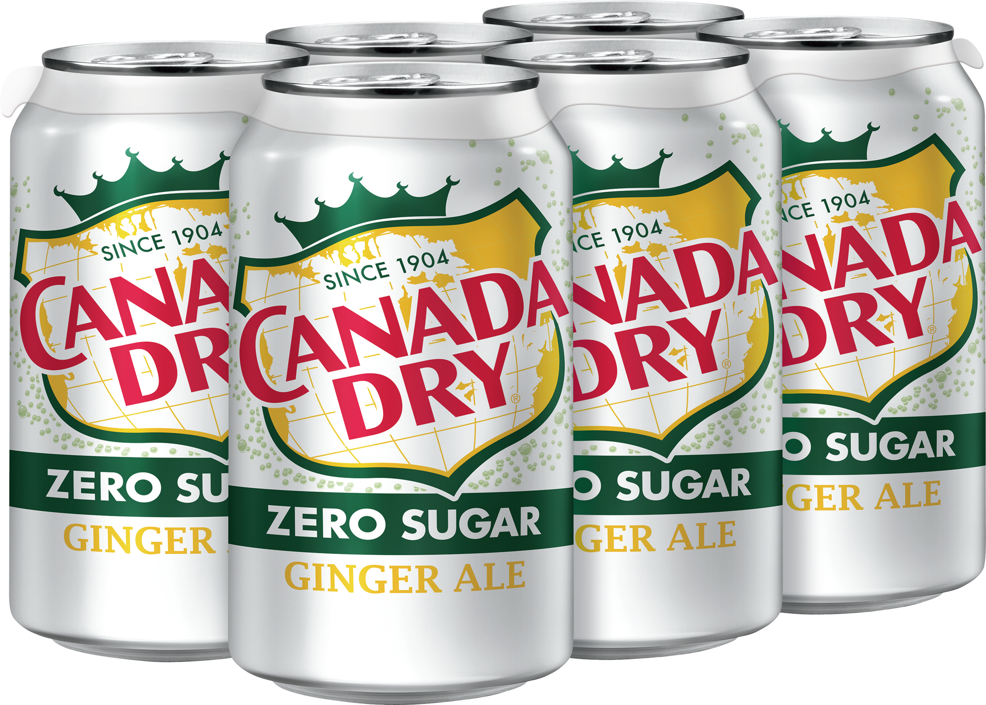 slide 4 of 5, Canada Dry Zero Sugar Ginger Ale Soda, 7.5 fl oz cans, 6 pack, 45 fl oz