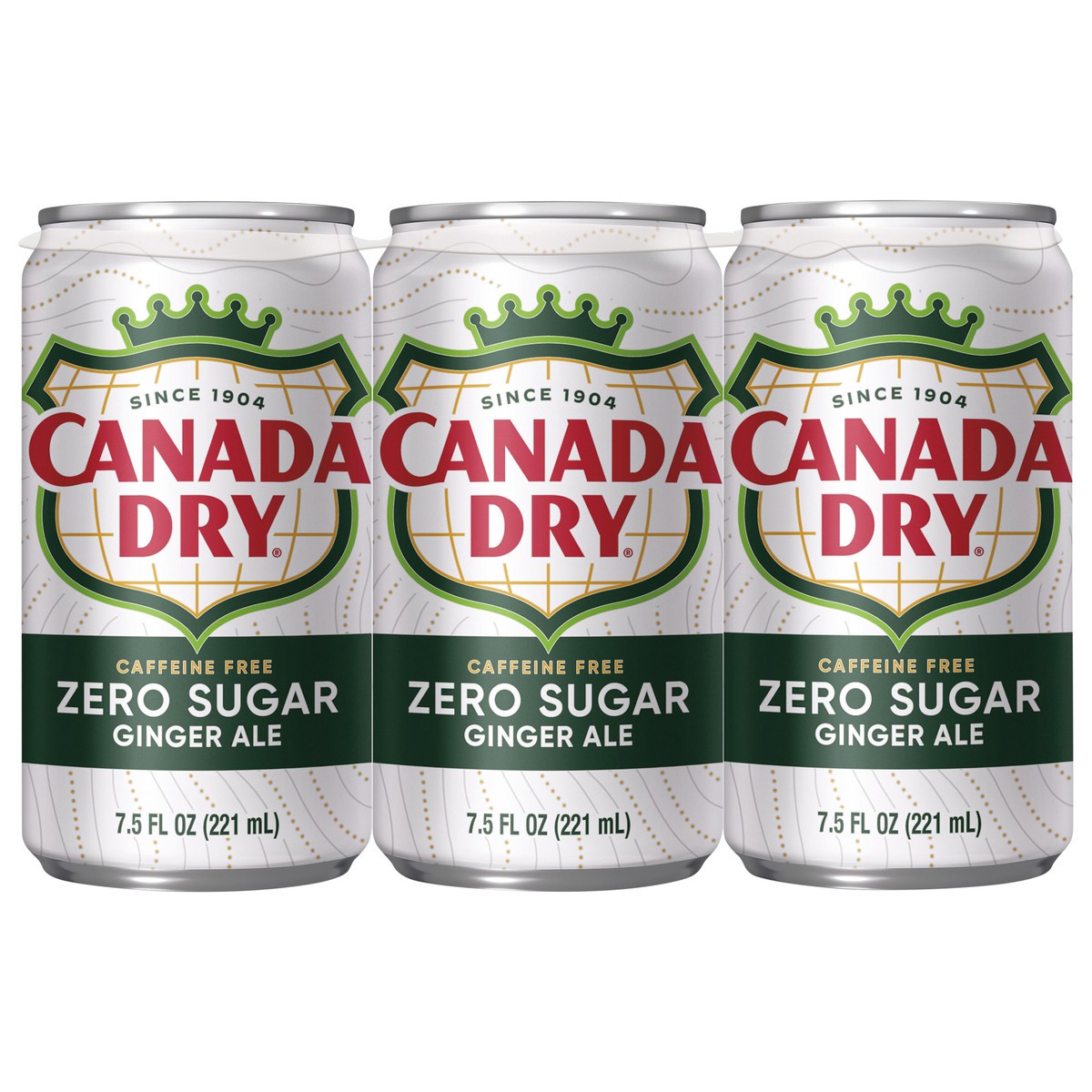 slide 1 of 5, Canada Dry Zero Sugar Ginger Ale Soda, 7.5 fl oz cans, 6 pack, 6 ct; 7.5 oz