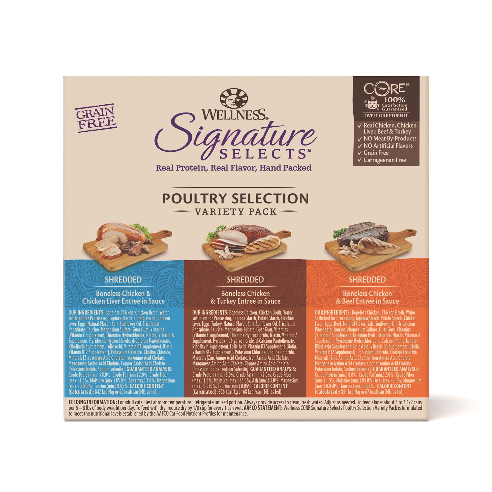 slide 4 of 5, Wellness Signature Selects Poultry Wet Cat Food Variety Pack, 1 ct