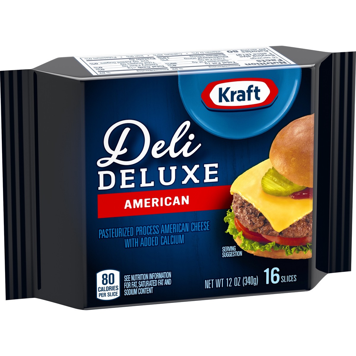 slide 2 of 9, Kraft Deli Deluxe American Cheese Slices, 12 oz