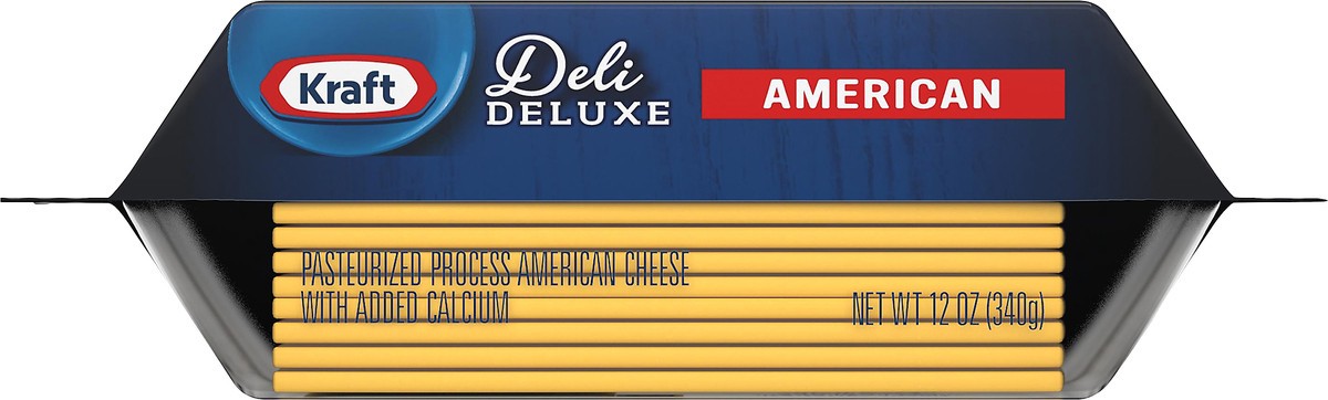 slide 4 of 9, Kraft Deli Deluxe American Cheese Slices, 12 oz