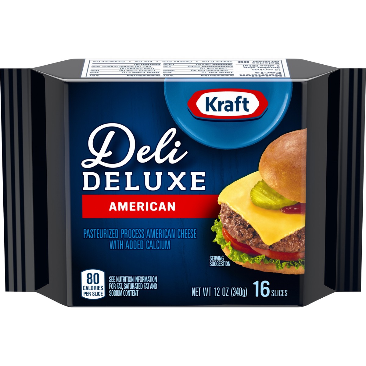 slide 1 of 9, Kraft Deli Deluxe American Cheese Slices, 12 oz