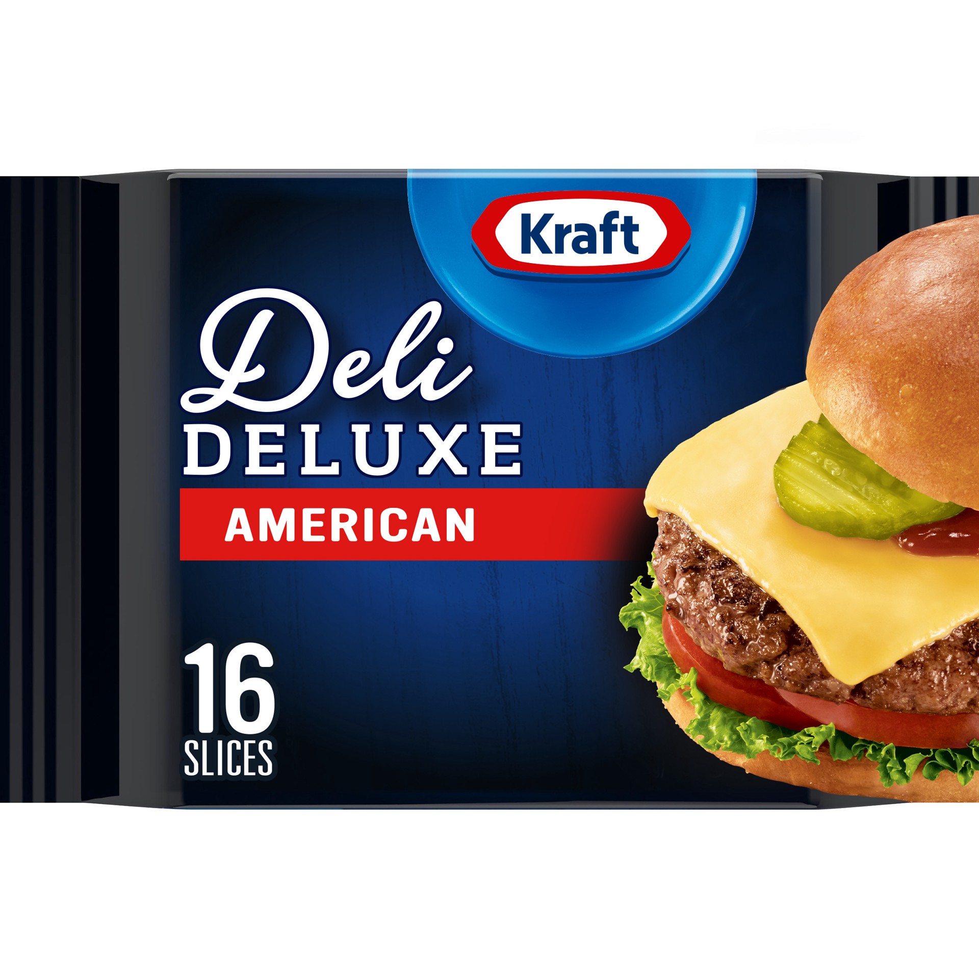 slide 1 of 6, Kraft Deli Deluxe American Cheese Slices Pack, 12 oz