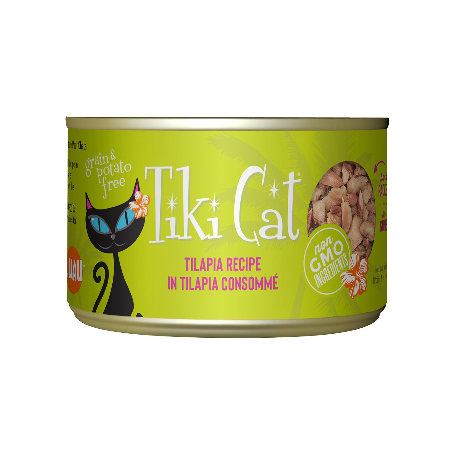 slide 1 of 8, Tiki Cat Luau Wet Cat Food, Tilapia, 6 oz. Can, 6 oz