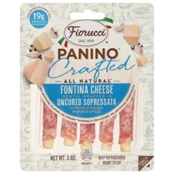 Fiorucci Crafted Fontina Cheese Uncured Sopressata Panino - 3 oz