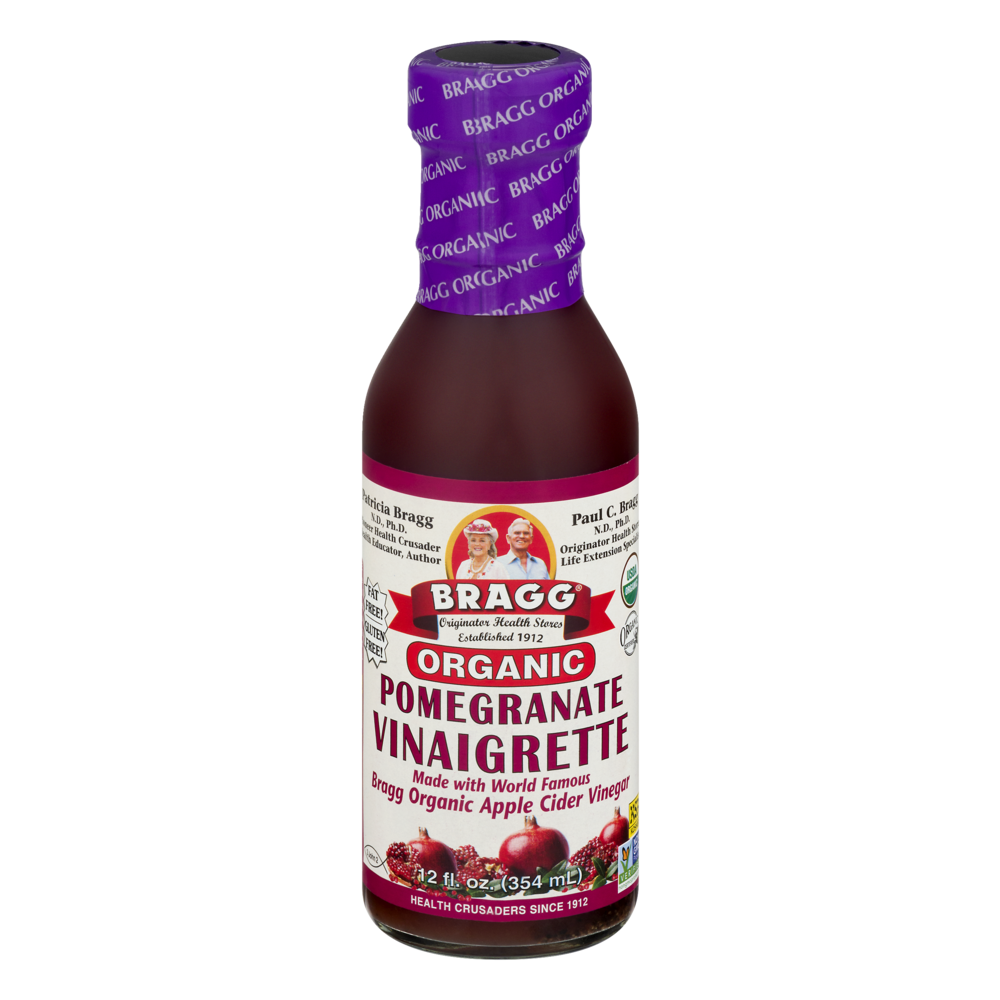 slide 1 of 1, Bragg Dressing Pomegranate Vinaigrette Organic, 12 fl oz