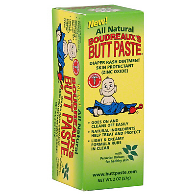 slide 1 of 1, Boudreaux's All Natural Butt Paste Diaper Rash Ointment, 2 oz