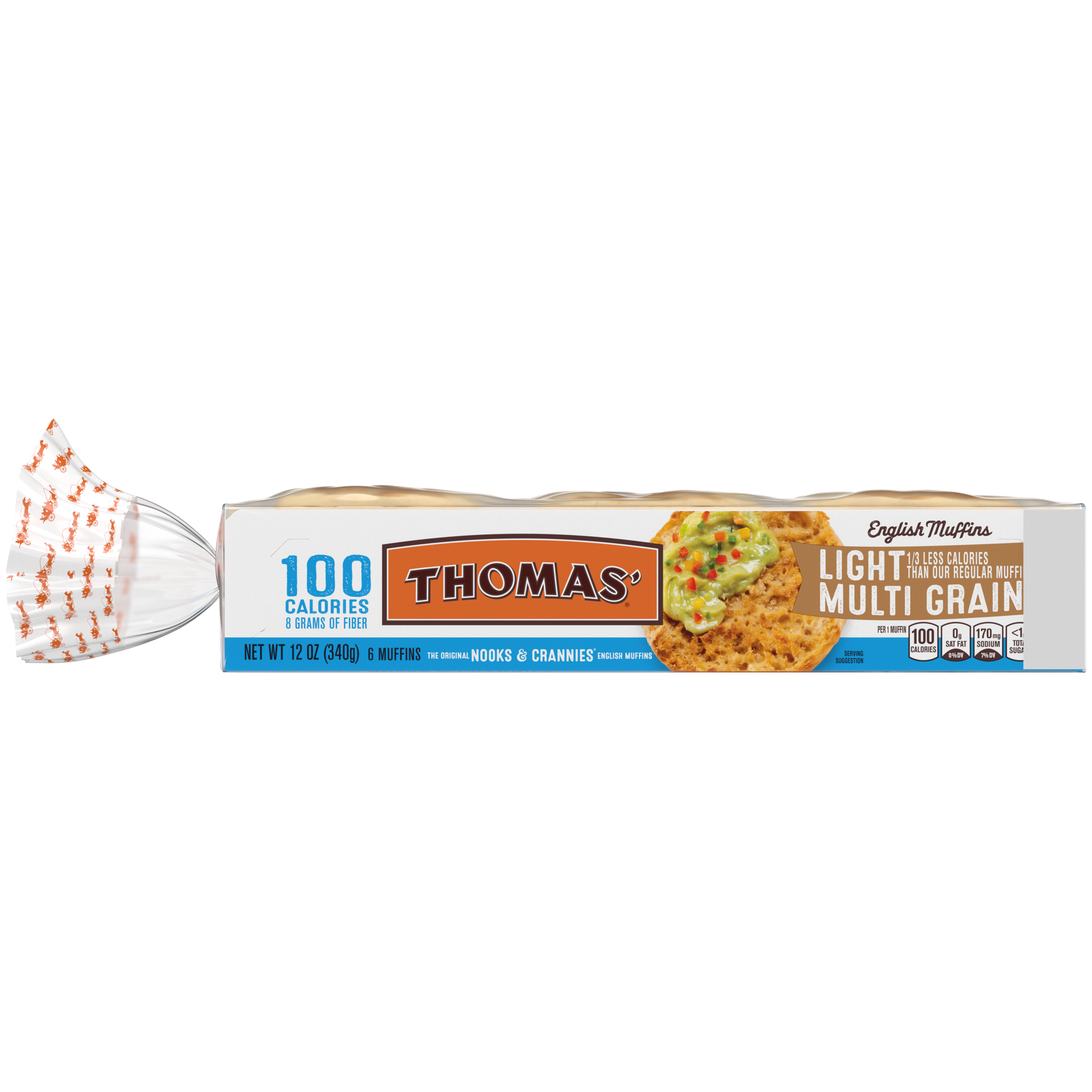 slide 1 of 13, Thomas' Light Multi-Grain English Muffins, 12 count, 24 oz, 12 ct