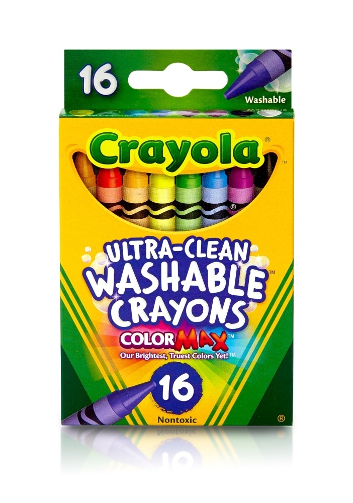 slide 1 of 1, Crayola Ultra-Clean Washable Crayons, 16 ct