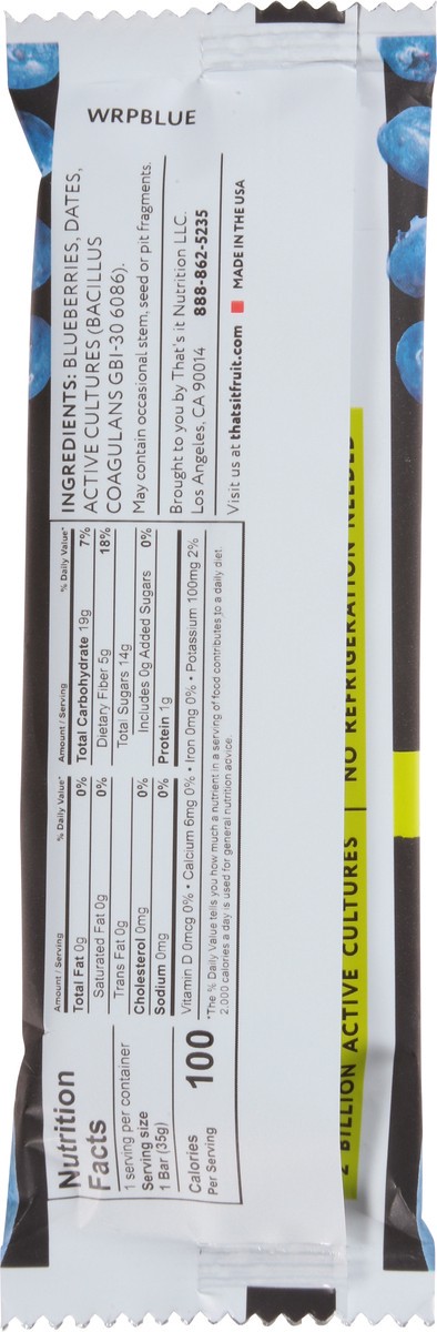 slide 13 of 13, That's it. Prebiotics + Probiotics Blueberry Fruit Bar 1.2 oz, 1 ct