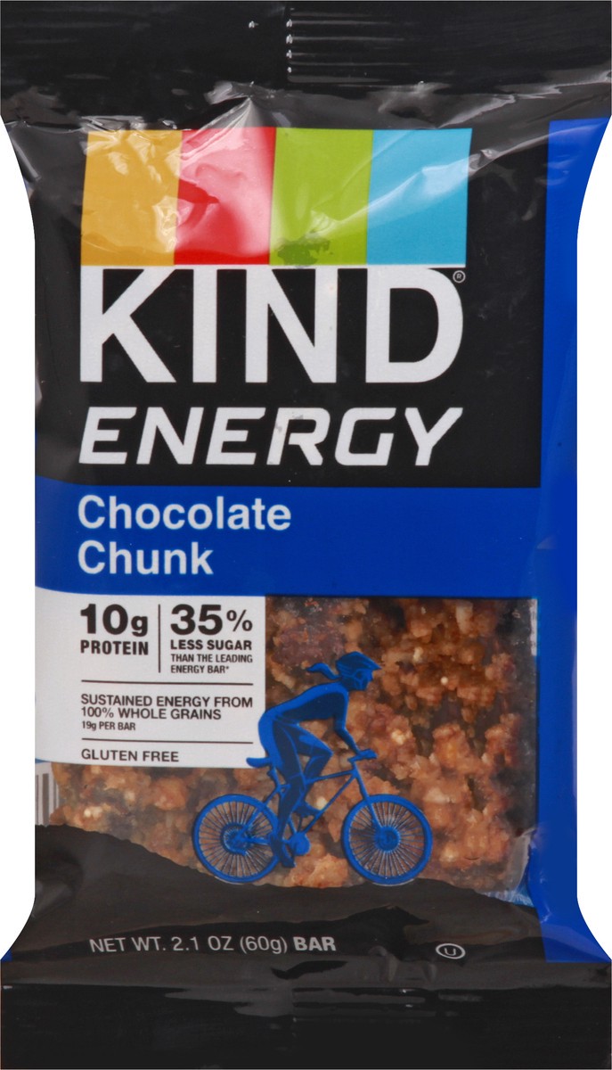 slide 5 of 12, KIND Chocolate Chunk Energy Bar 2.1 oz, 2.12 oz