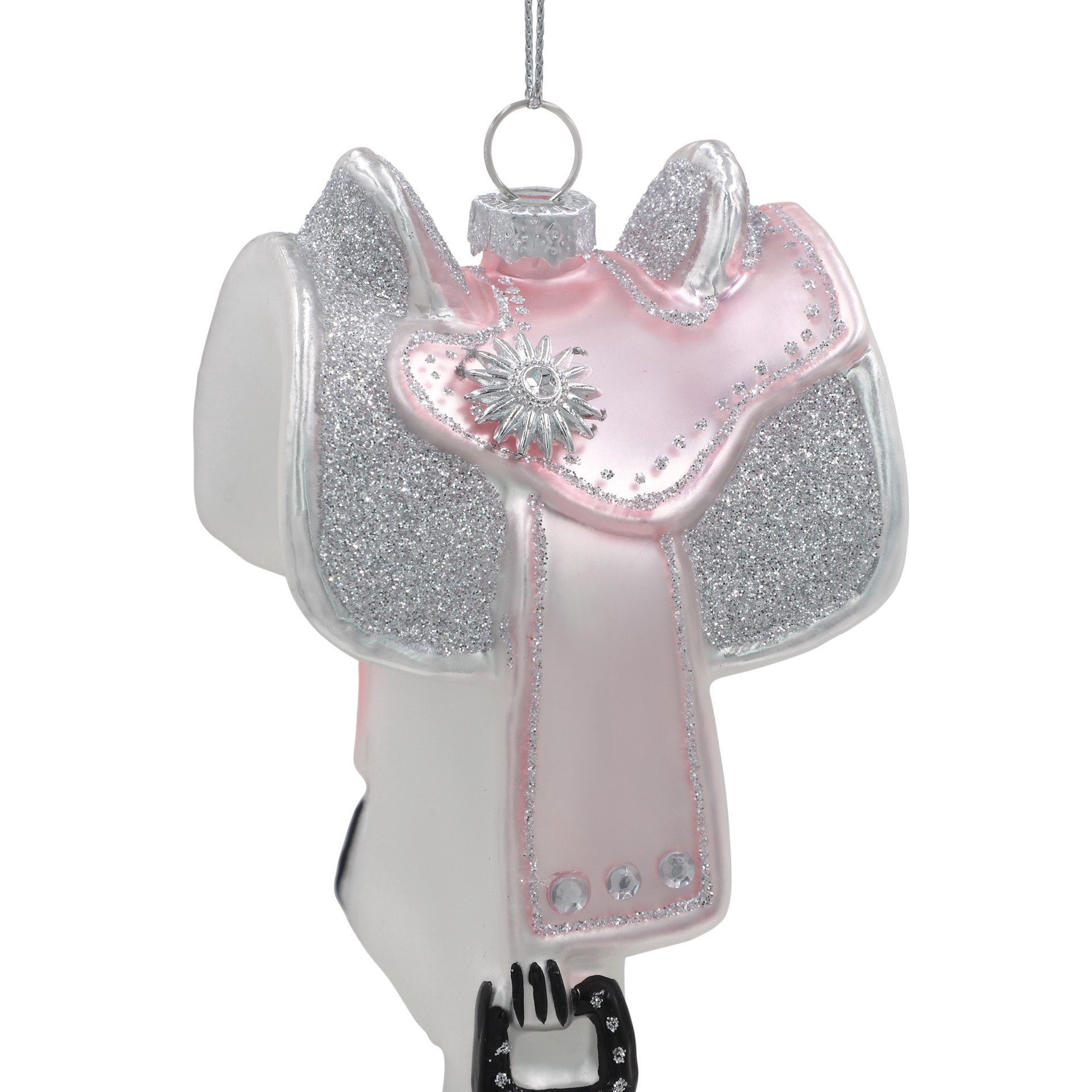 slide 3 of 3, 4.25" Pink Saddle Glass Ornament By Ashland, 4.25 in
