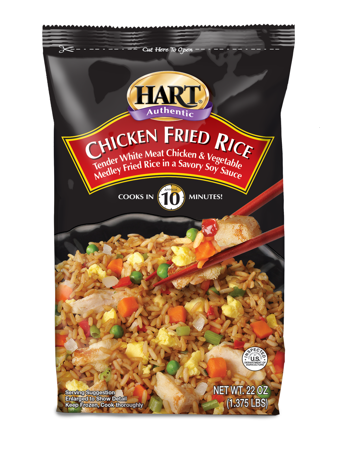 slide 1 of 17, Hart Authentic Chicken Fried Rice, 22 oz