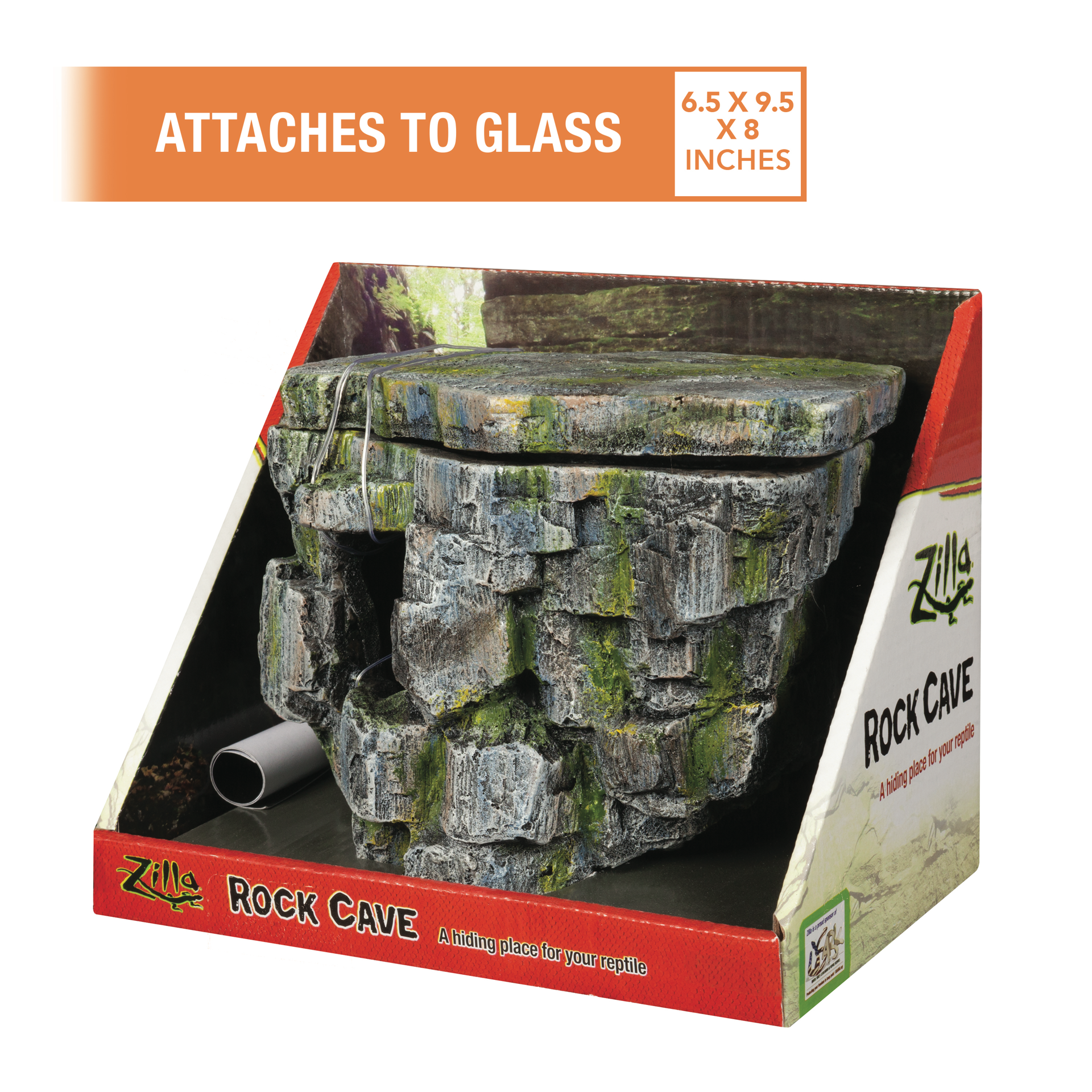 slide 5 of 8, Zilla Vertical Décor Rock Cave 8.75 x 5.875 x 7.25", 1 ct
