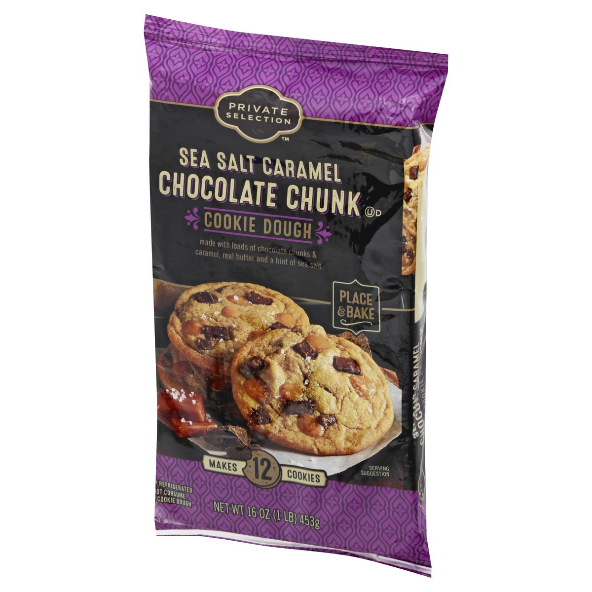 slide 9 of 11, Private Selection Sea Salt Caramel Chocolate Chunk Cookie Dough, 16 oz