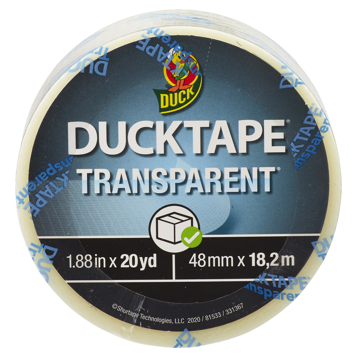 slide 1 of 1, Duck Brand Clear Transparent 20 yd, 20 yd