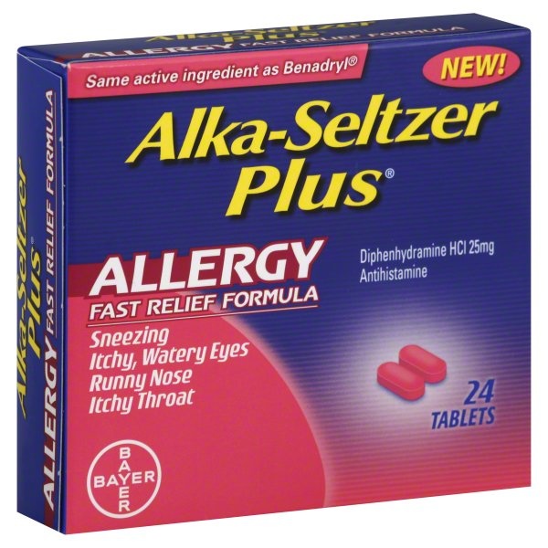slide 1 of 1, Alka-Seltzer Allergy, Fast Relief Formula, Tablets, 24 ct