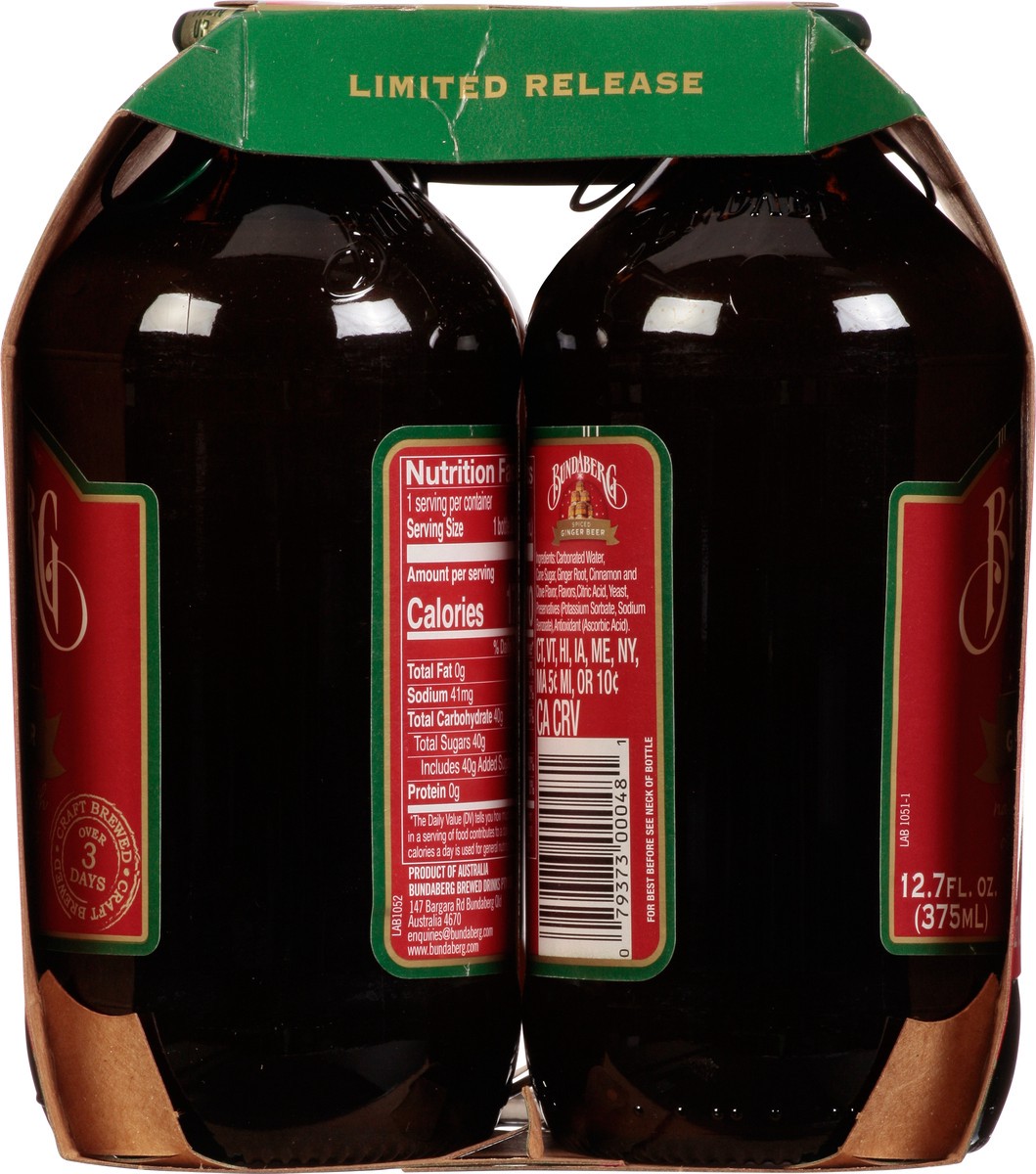 slide 7 of 14, Bundaberg Spiced Ginger Beer - 4 ct, 4 ct
