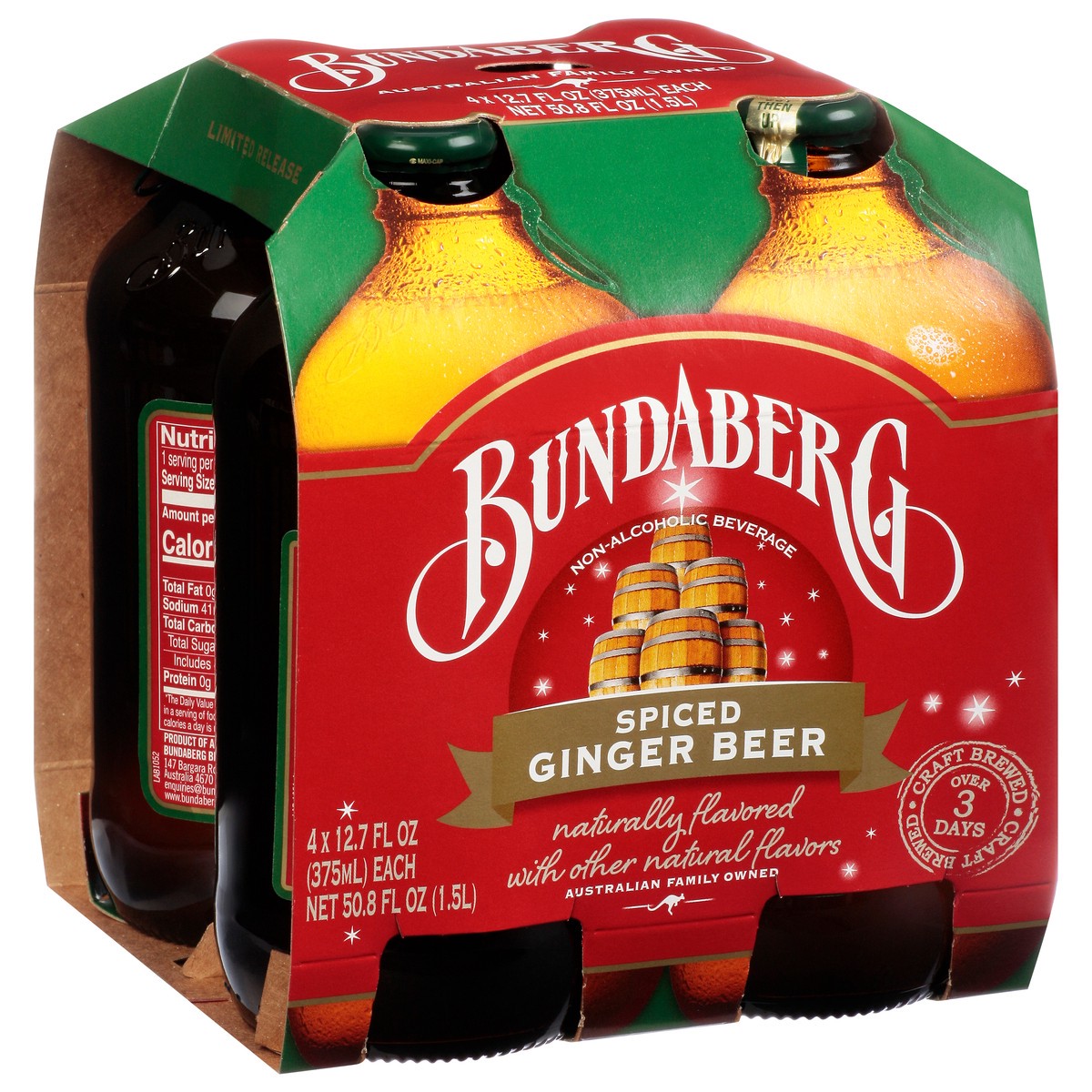 slide 4 of 14, Bundaberg Spiced Ginger Beer - 4 ct, 4 ct