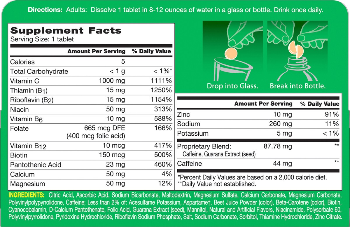 slide 4 of 8, Berocca Orange Flavor Vitamin Mineral Supplement Effervescent Tablets 10 ea, 10 ct