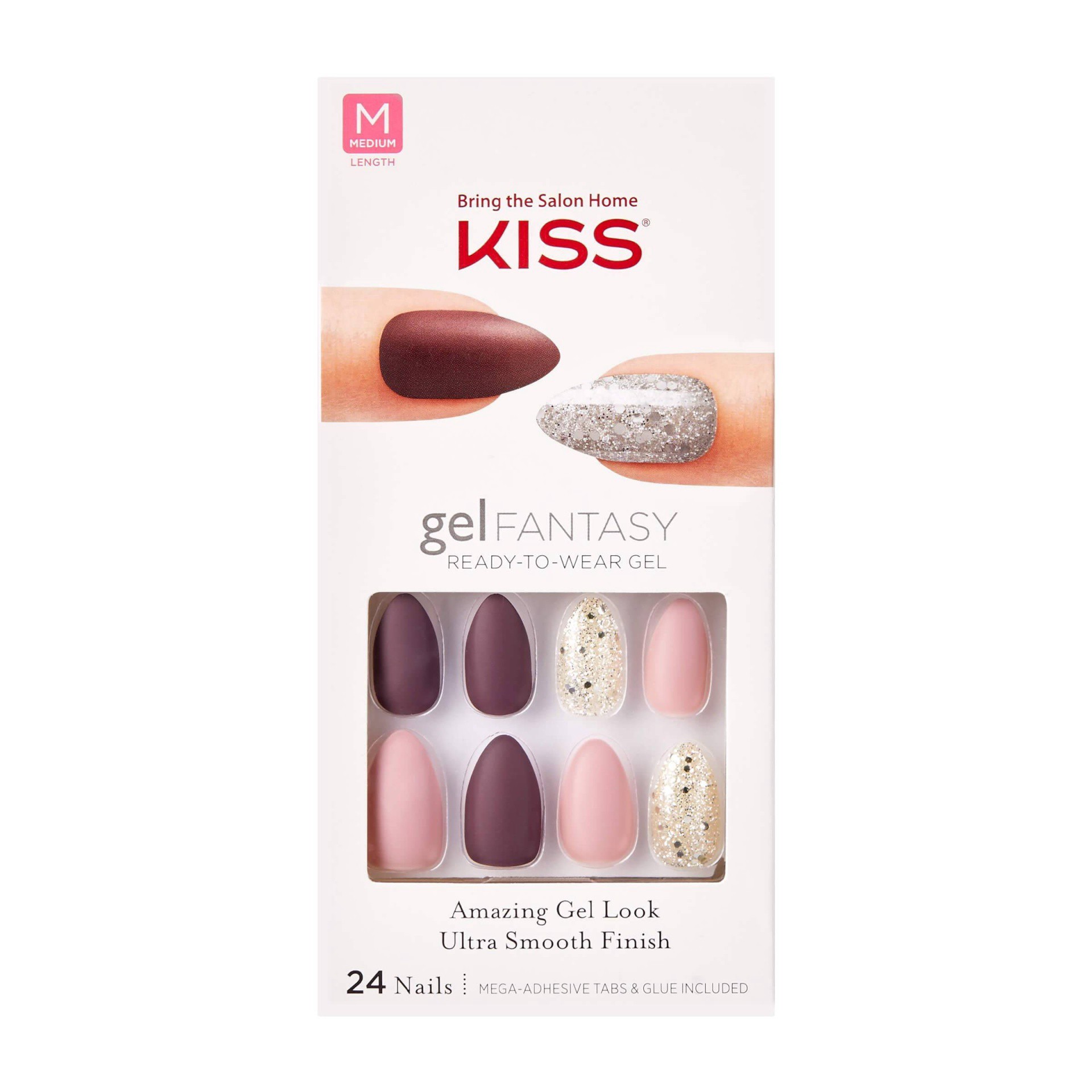 slide 1 of 9, Kiss Gel Fantasy Nails Rush Hour, 1 ct