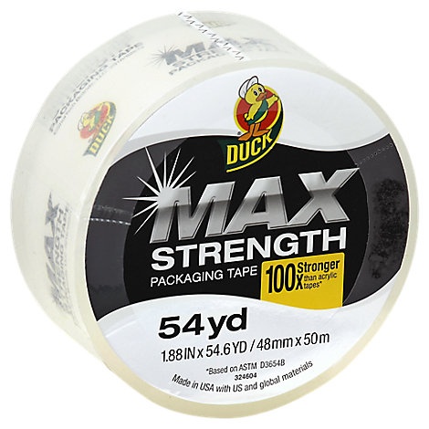 slide 1 of 1, Duck Packaging Tape Max Strength 54 Yards - Each, 1 ct