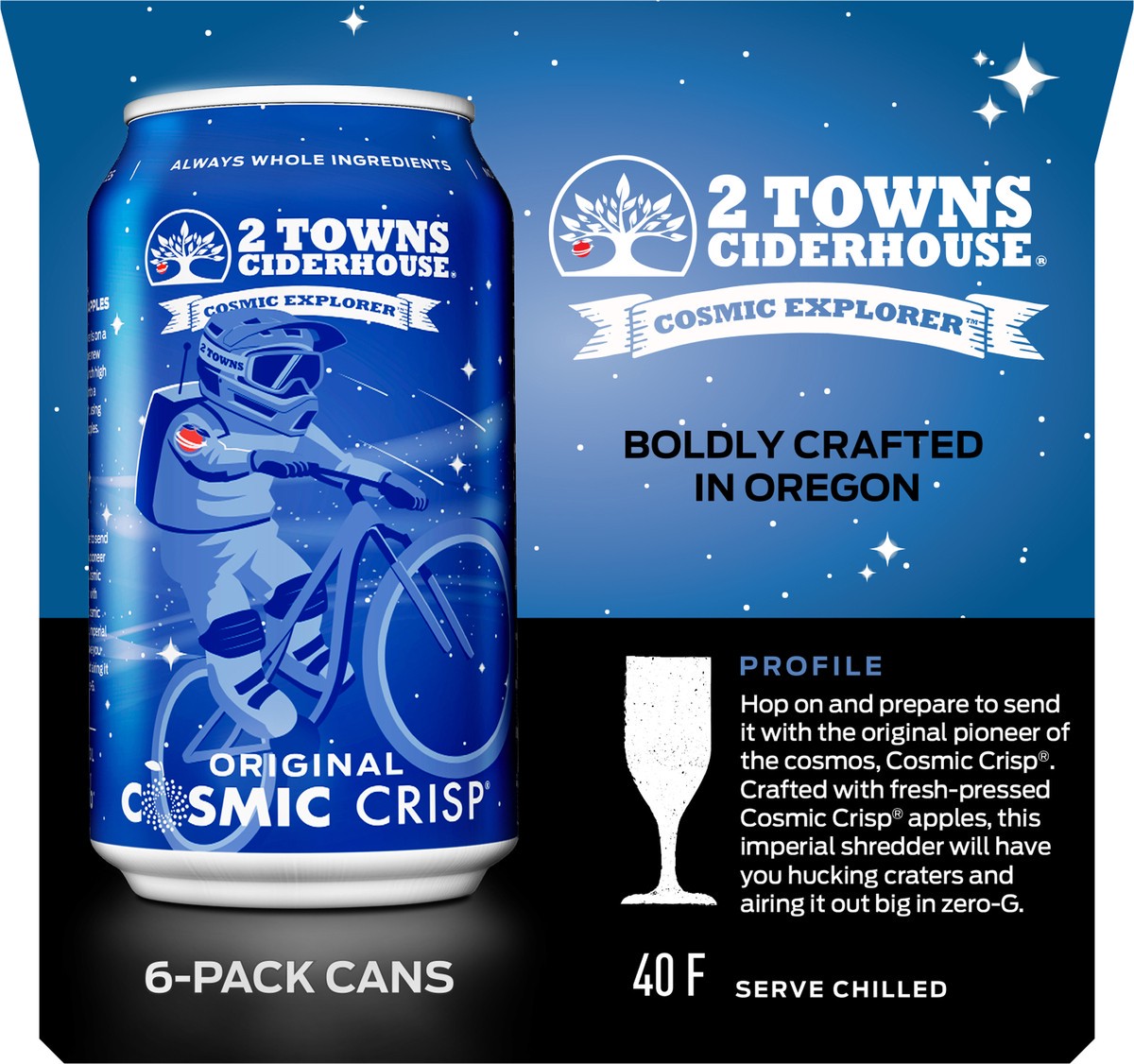 slide 7 of 9, 2 Towns Ciderhouse Original Cosmic Crisp Imperial Cider 6-12 Oz Cans , 6 ct; 12 oz