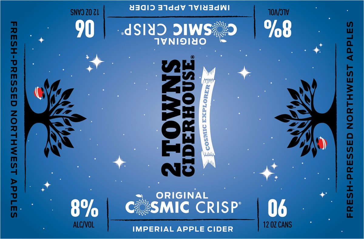 slide 9 of 9, 2 Towns Ciderhouse Original Cosmic Crisp Imperial Cider 6-12 Oz Cans , 6 ct; 12 oz