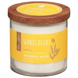 Essential Elements Wanderlust Wooden Wick Vanilla + Sandalwood Candle 16 oz