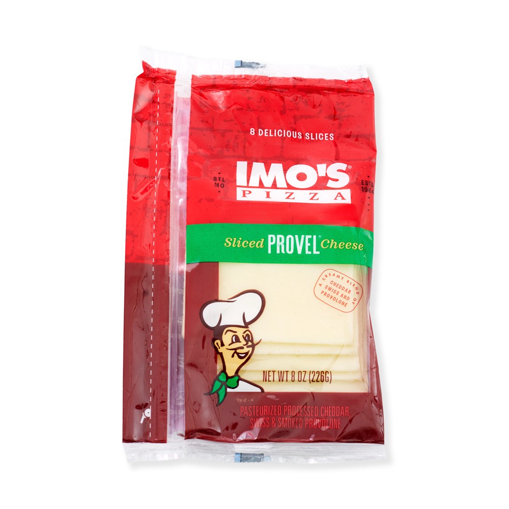 slide 1 of 1, Imo's Sliced Provel Cheese, 8 oz