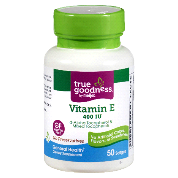 slide 1 of 1, True Goodness Vitamin E, 50 ct; 400 IU