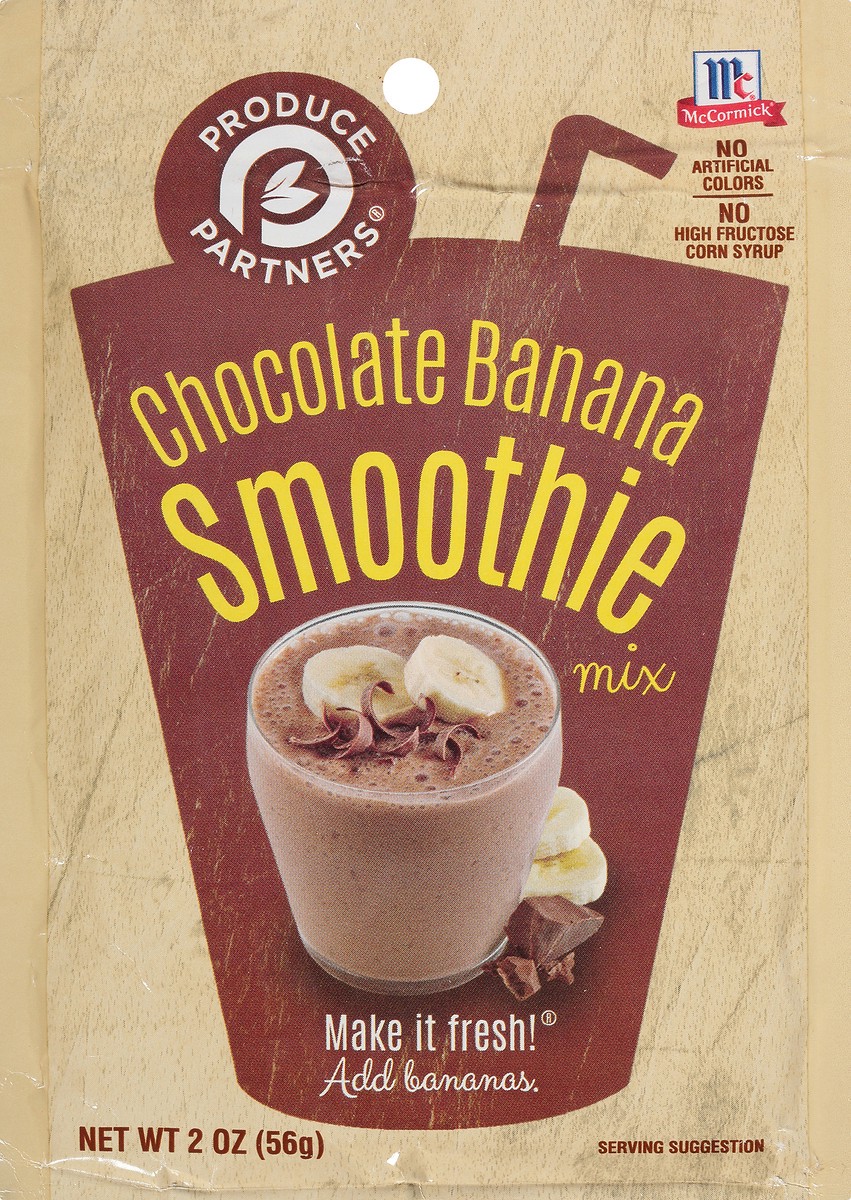 slide 7 of 8, McCormick Produce Partners Chocolate Banana Smoothie Mix - 2 oz, 2 oz