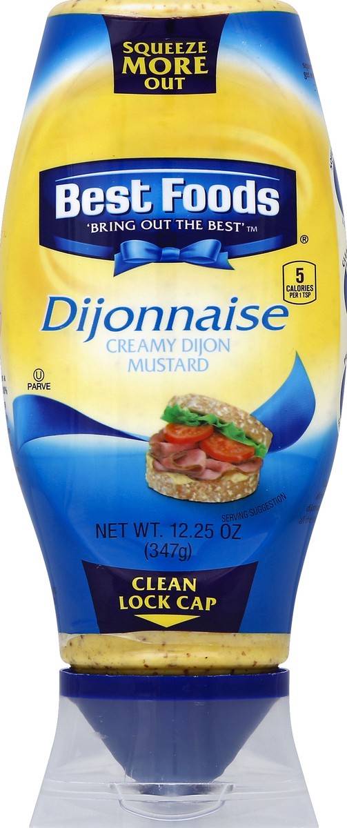 slide 1 of 4, Best Foods Dijonnaise Creamy Dijon Squeeze Bottle Mustard Condiment, 12.25 oz, 12.25 oz