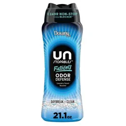 Downy Unstopables Fusions Odor Defense In-Wash Laundry Scent Booster Beads, Daybreak + Clean Scent, 21.1 OZ, 2-in-1 Laundry Beads for Odor Defense