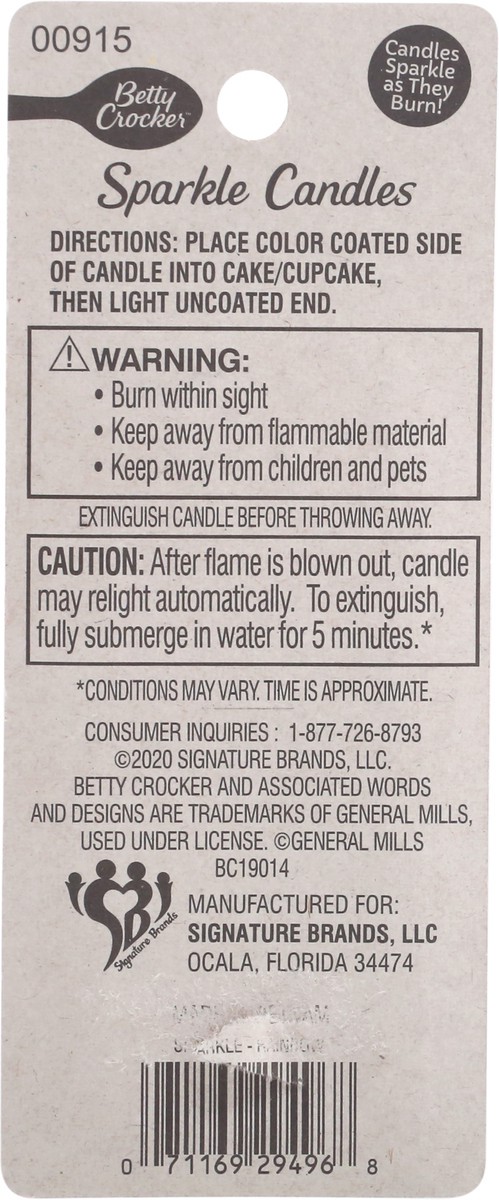 slide 4 of 9, Betty Crocker 3 Inch Rainbow Sparkle Candles, 18 ct