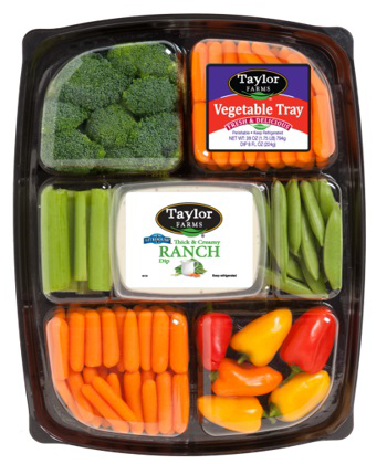 slide 1 of 1, Taylor Farms Vegetable Tray With Ranch Dip, 36 oz