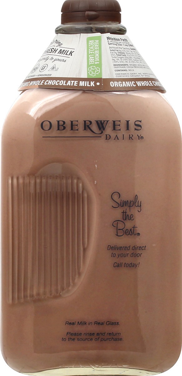 slide 5 of 9, Oberweis Organic Chocolate Milk, 64 fl oz