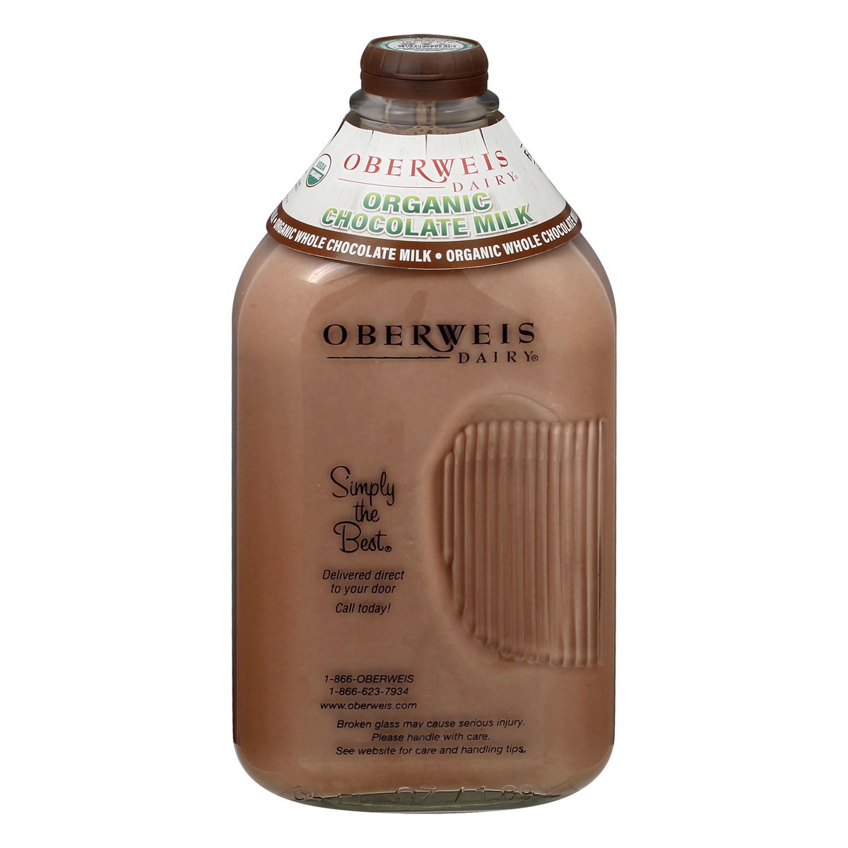 slide 1 of 9, Oberweis Organic Chocolate Milk, 64 fl oz