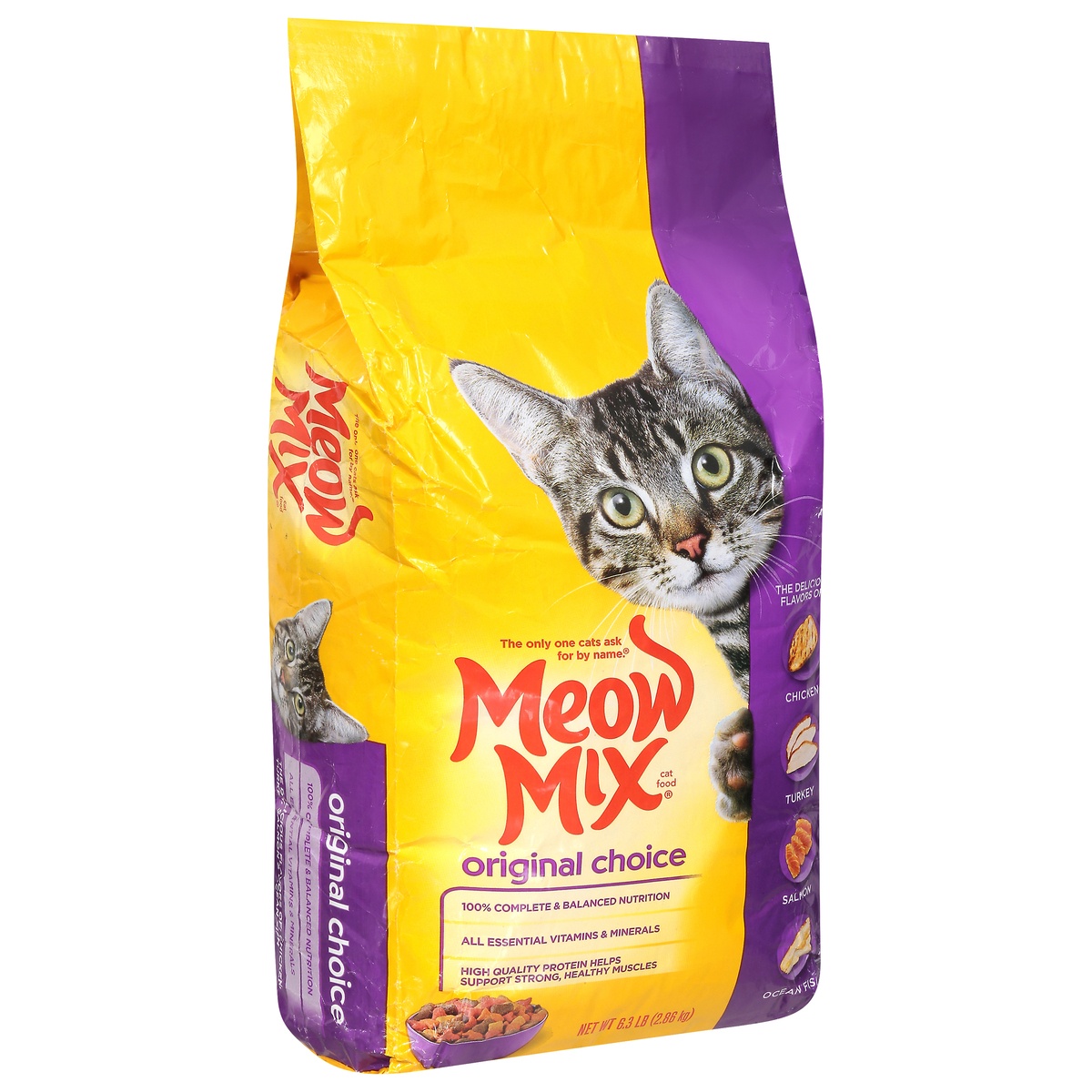 slide 2 of 10, Meow Mix Original Choice Dry Cat Food, 6.3 lb