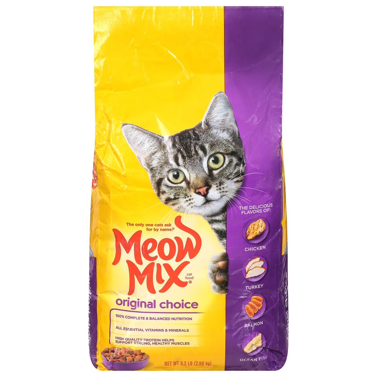 slide 1 of 10, Meow Mix Original Choice Dry Cat Food, 6.3 lb