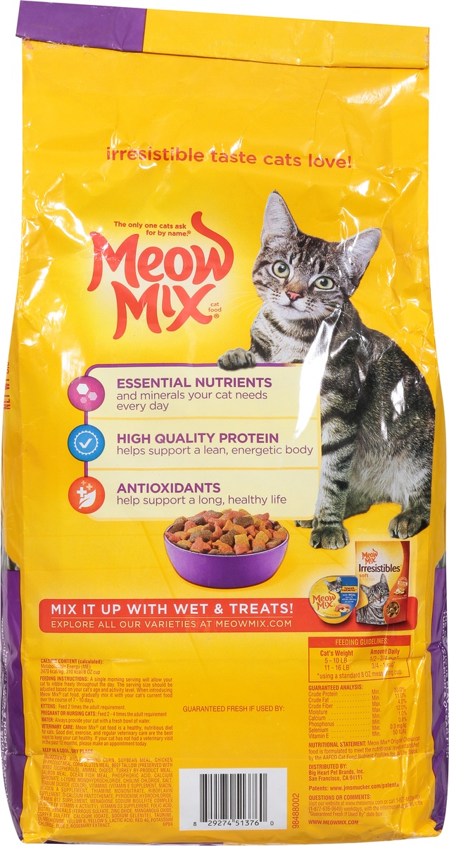 slide 9 of 10, Meow Mix Original Choice Dry Cat Food, 6.3 lb