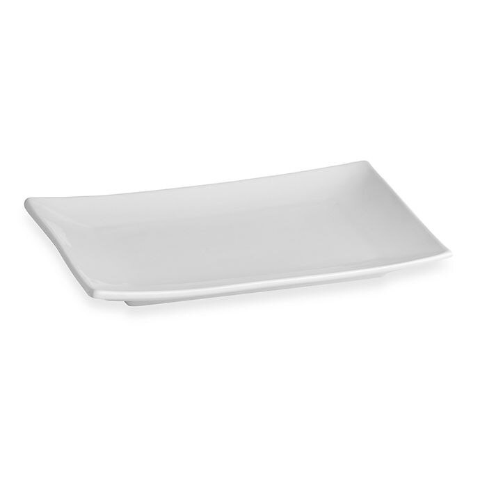 slide 1 of 3, Everyday White by Fitz and Floyd Rectangular Platter, 11 in