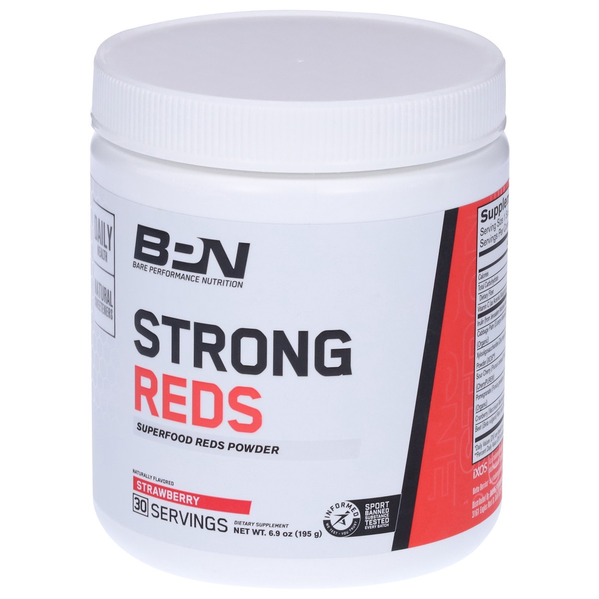 slide 7 of 12, Bare Performance Nutrition Strong Reds Strawberry Superfood Reds Powder 6.9 oz, 6.9 oz