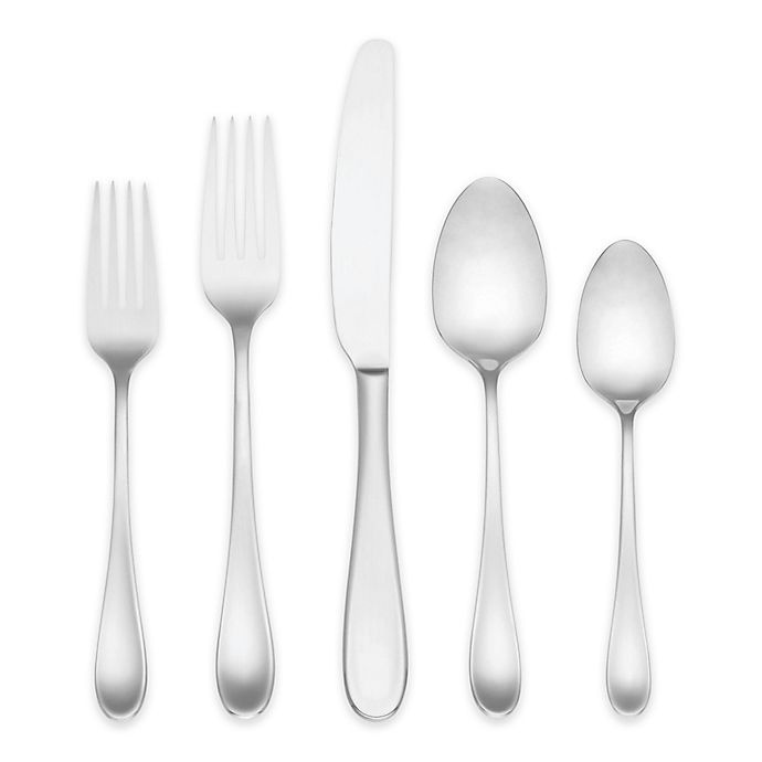 slide 1 of 2, Lenox Chesterbrook Satin Flatware Set, 65 ct