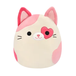Squishmallows Pink Tortoiseshell Cat with Heart Eyepatch Plush