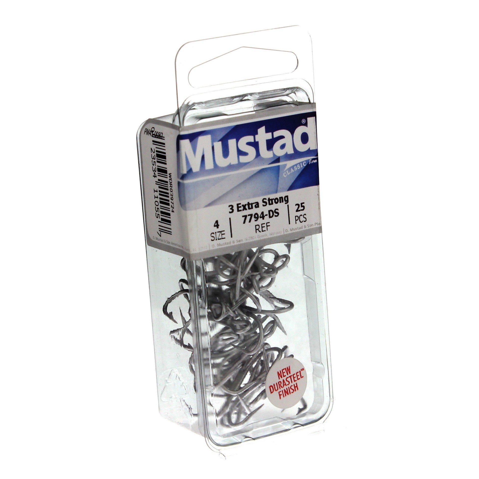 slide 1 of 1, Mustad 7794-DS Treble Hook, Size 4, 25 ct