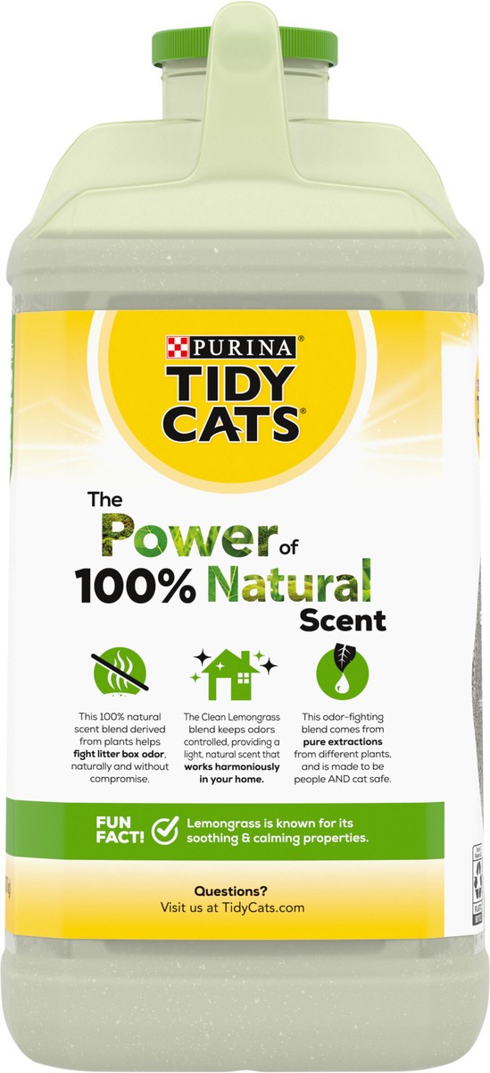 slide 5 of 9, Tidy Cats Purina Tidy Cats Clay, Clumping, Multi Cat Litter, Naturally Strong Clean Lemongrass Scent, 20 lb