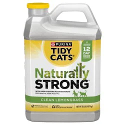 Purina Tidy Cats Clay, Clumping, Multi Cat Litter, Naturally Strong Clean Lemongrass Scent