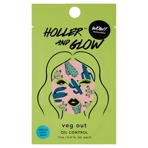 slide 1 of 1, Holler And Glow Veg Out Oil Control Sheet Mask, 0.57 oz