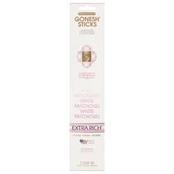 Gonesh Incense Extra Rich White Patchouli Air Freshener - 20 ea